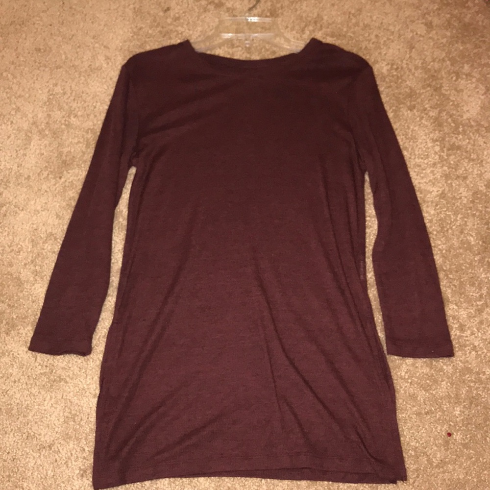 Burgundy Tunic Top